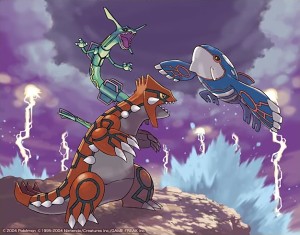 Legendární trio - Groudon, Kyogre a Rayquaza